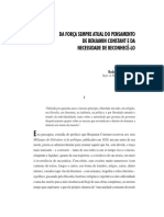 A força constante do pensamento de Benjamin Constant e a necessidade de reconhecê-lo