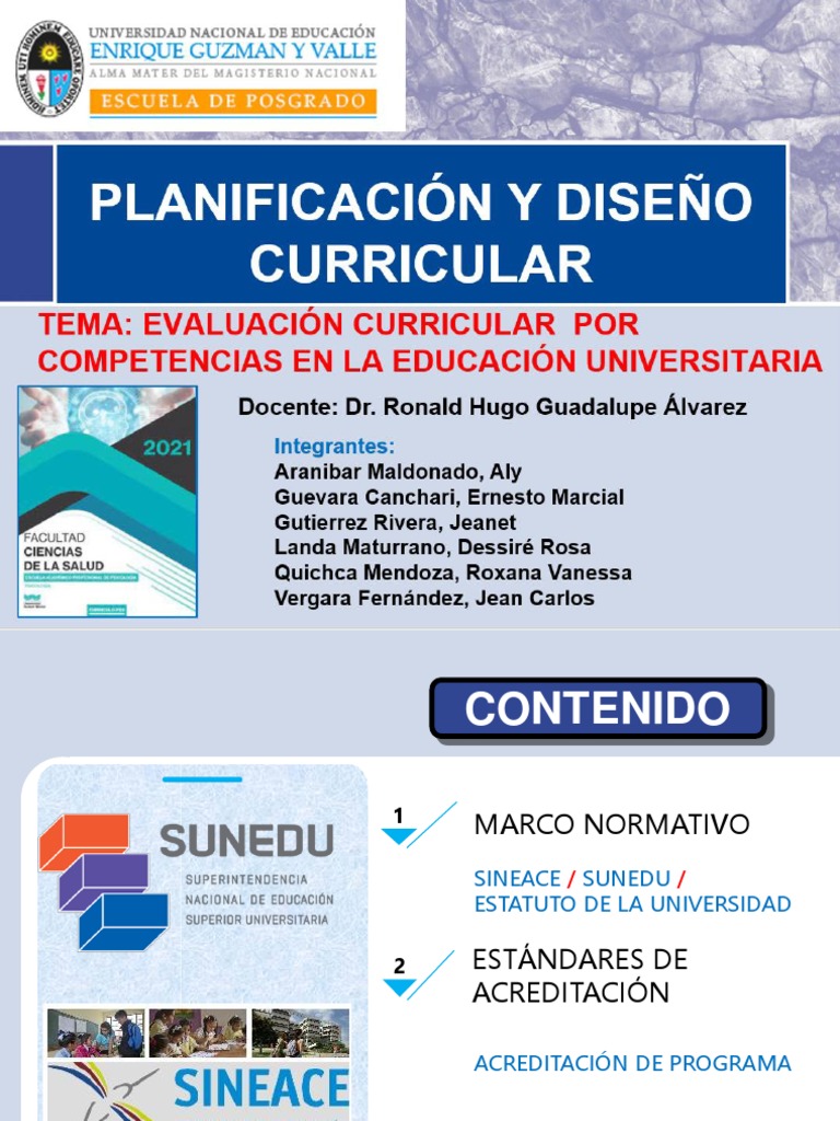 Grupo 5 Evaluacion Curricular | PDF | Plan de estudios | Evaluación