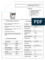 Interruptor Termomagnético BTDIN: Características Valores