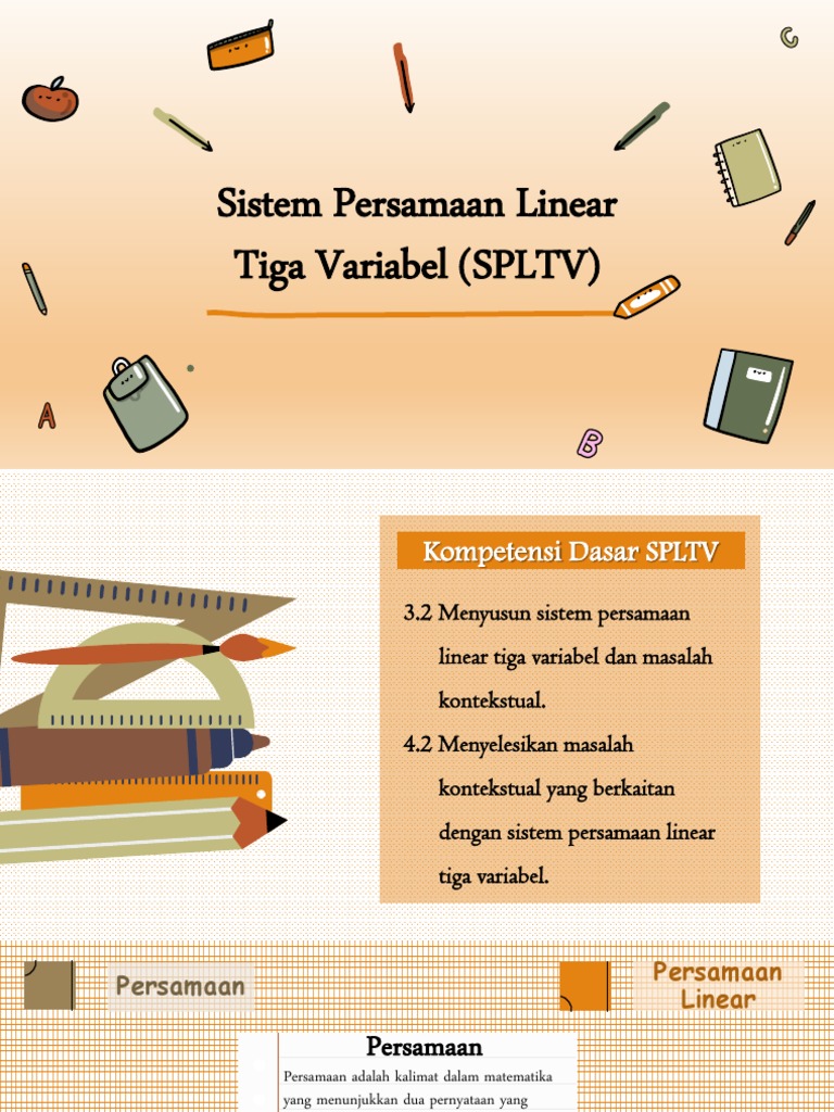 Contoh Soal SPLTV dan Penyelesaian | PDF