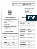 Interruptor Termomagnético DX: Características Valores