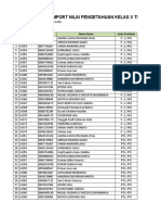 Format Import Nilai Pengetahuan Kelas X TKJ 2: Mata Kelas Xtkj2 No NIS Nisn Nama Siswa Jenis Penilaian