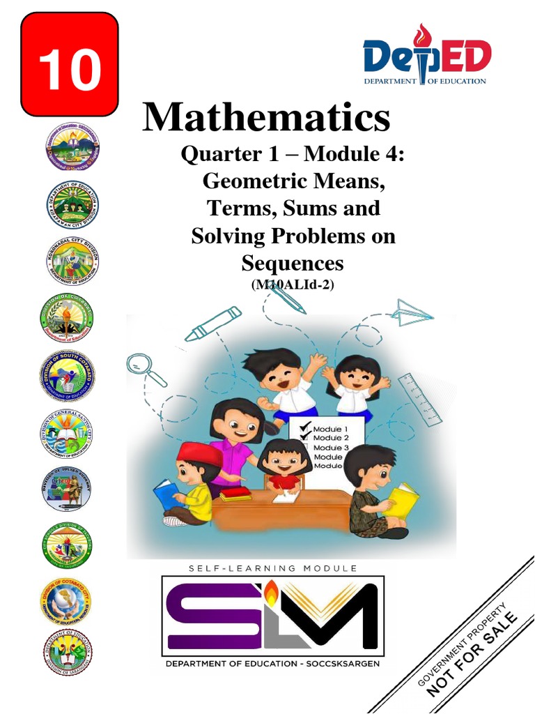 Math10 q1 Mod4of8 GeometricMeansTermsSumsandSolvingproblemsonsequences ...