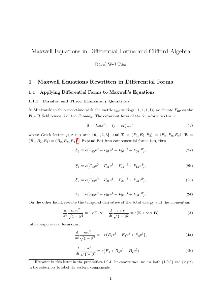 Maxwell Equations Rewritten in Differential Forms and Clifford Algebra