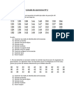 Estadistica Listado de Ejercicios #2