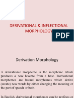 Derivational & Inflectional Morphology