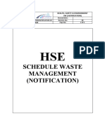Schedule Waste Management (Notification) : Rigging Equipment Engineering Health, Safety & Environment SW (Notification)