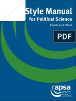 Style Manual For Political Science 2018