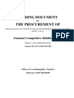 Bidding Document The Procurement Of: National Competitive Bidding (NCB)