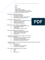 Communication Foundations I. Multiple Choice Questions