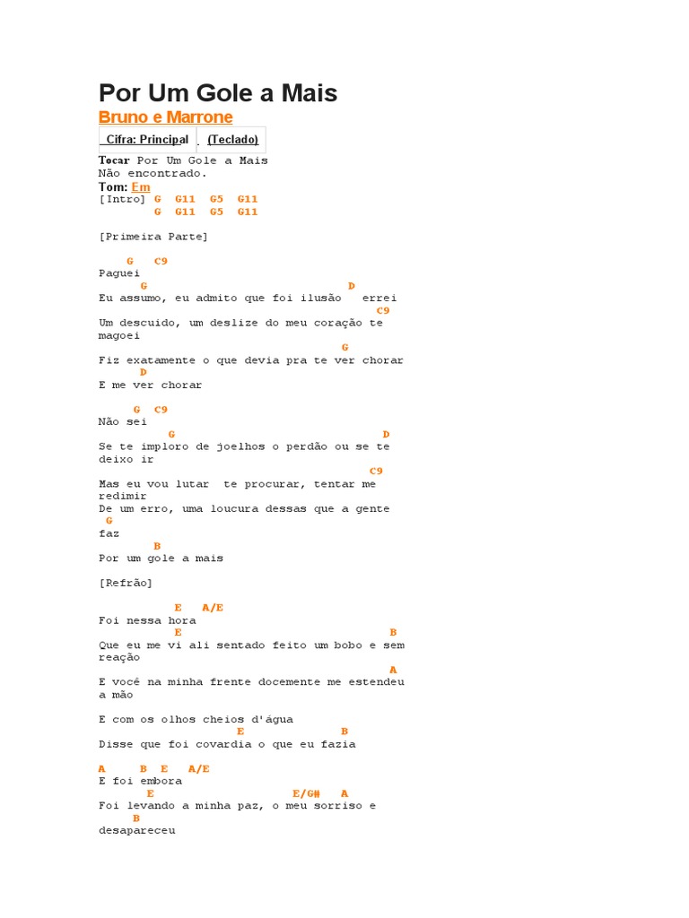 Por Um Gole A Mais | PDF