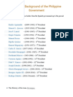 Historical Background of The Philippine Government