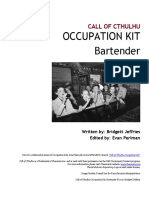 Occupation Kit Bartender: Call of Cthulhu