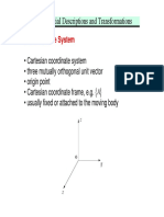 Ch. 2: Spatial Descriptions and Transformations: 2.1 Coordinate System