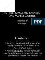 Business Marketing Channels and Market Logistics