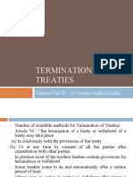 Termination of Treaties: Treaties Part III - DR Navjeet Sidhu Kundal