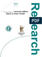 The Effects of Transverse Stiffener Beams On Shear Transfer