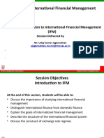 Session 1 - Introduction To Intl. Financial Management