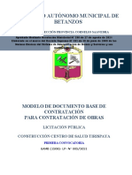 Gobierno Autónomo Municipal de Betanzos: Modelo de Documento Base de Contratación para Contratación de Obras