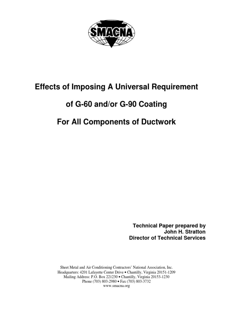 HVAC, Ductwork, Coating PDF Duct (Flow) Sheet Metal