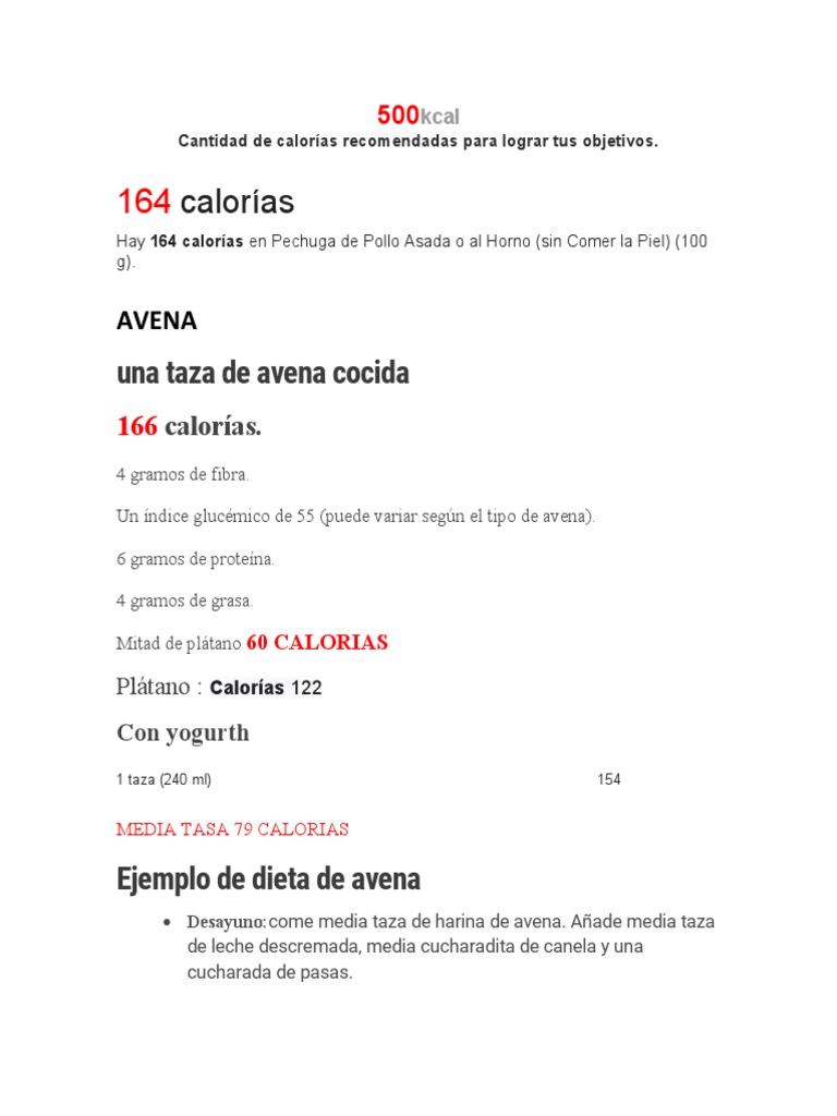 500 Kcal | PDF | Comida y bebida | Cocina