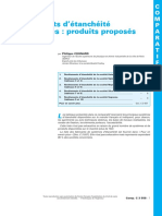 Applications Des Revêtements D'étanchéité Préfabriqués (Produits Proposés)