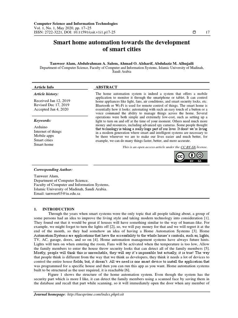 Smart Home Automation for Cities | PDF | Home Automation | Use Case
