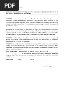 A Barangay Ordinance Requiring All House