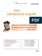 Planificare Calendar. Integrată Clasa 2
