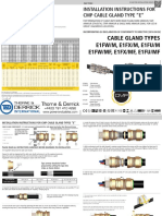 Cable Gland Types E1FW/M, E1FX/M, E1FU/M E1Fw/Mf, E1Fx/Mf, E1Fu/Mf