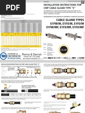 CMP Cable Gland Installation Guide | PDF | Manufactured Goods