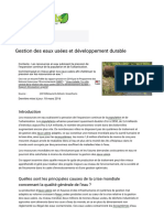 Gestion Des Eaux Usées Et Développement Durable - 1605263905410