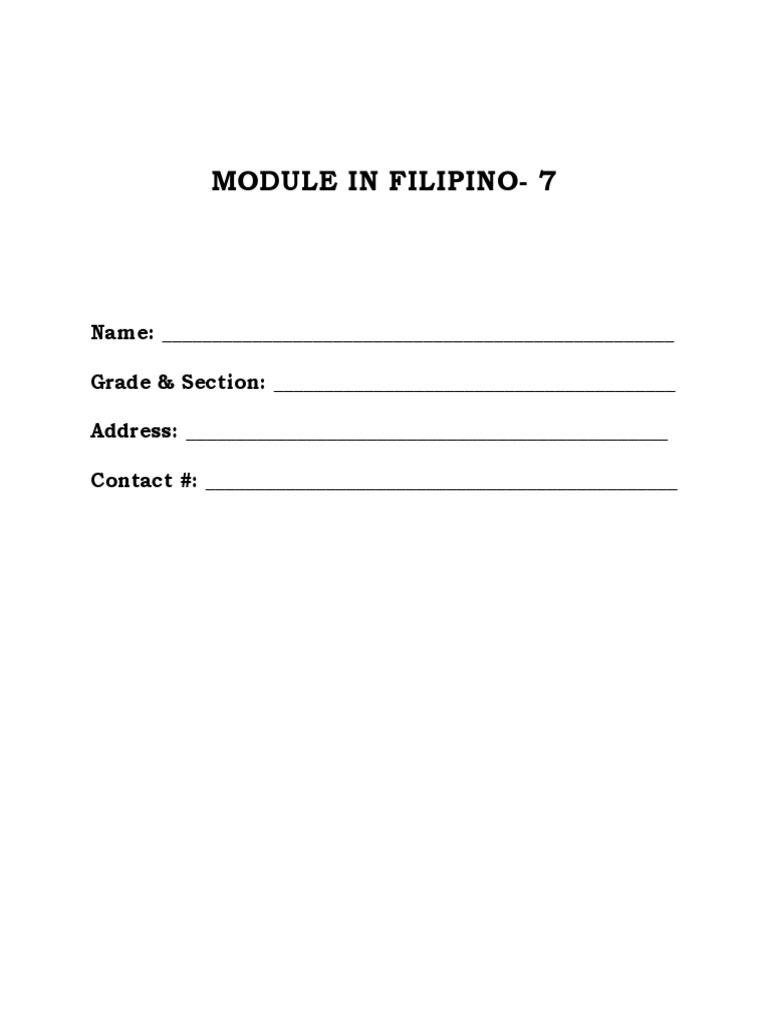 Fil 7 Module | PDF