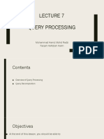 Query Processing: Muhammad Hamiz Mohd Radzi Faiqah Hafidzah Halim