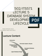 Lecture 5 - Conceptual, Logical & Physical DB Design