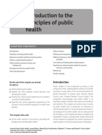 Introduction To The Principles of Public Health: Chapter Contents