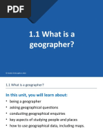 1.1 What Is A Geographer?: © Hodder & Stoughton 2018