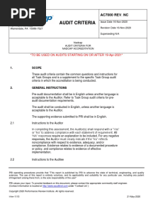 AC7000 Nadcap Audit Criteria - Baseline Requirements, For Use On or After 19-Apr-2021
