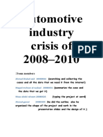 Automotive Industry Crisis of 2008-2010: Team Members