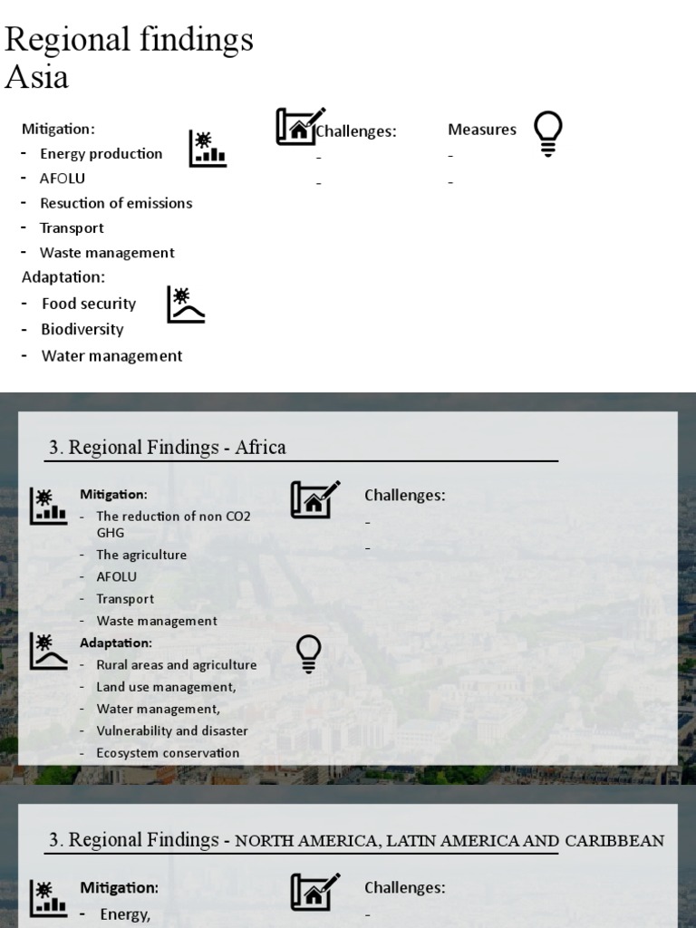 Regional Findings Asia: Challenges: - Measures | PDF