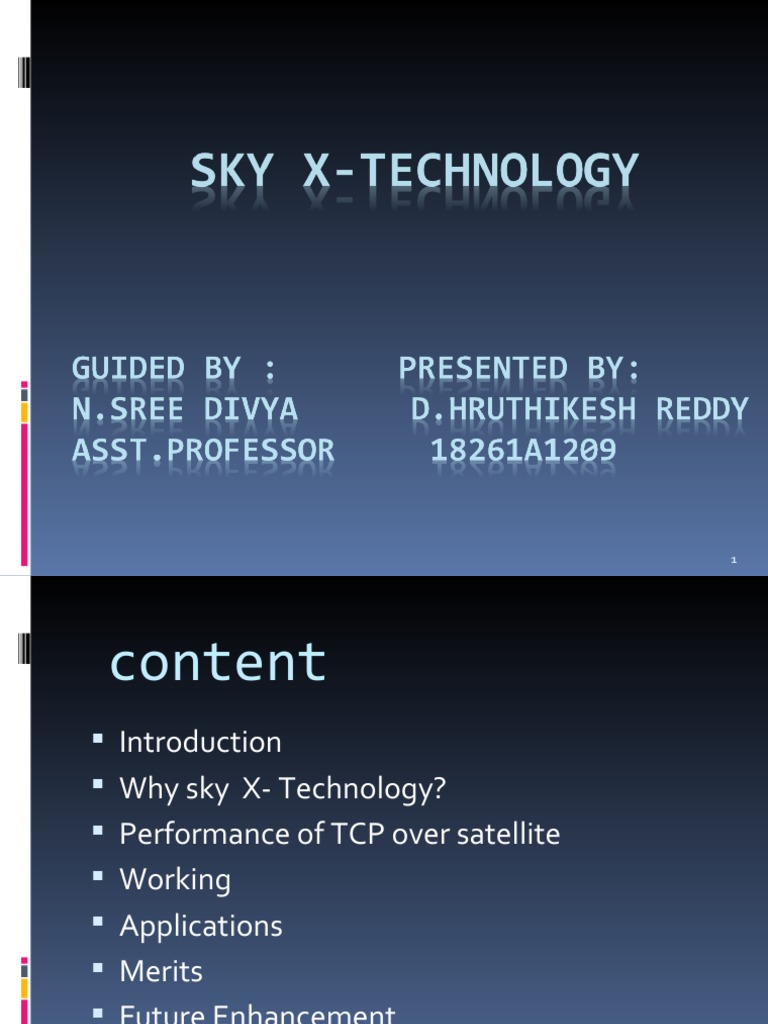 Sky X Technology for Satellite Networks | PDF | Transmission Control ...