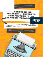 Monografia - Definicion de Relacion, Contrato Terapeutico y RT
