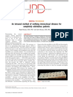 An Intraoral Method of Verifying Interocclusal Distance For Completely Edentulous Patients