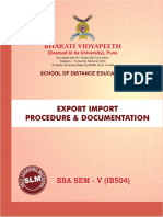 Export Import Procedure Documentation