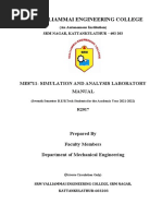 ME8711-Simulation and Analysis Laboratory