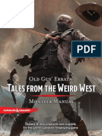 D&D 5e Old Gus' Errata: Tales From The Weird West Monster Manual