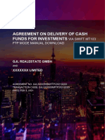 Agreement On Delivery of Cash Funds For Investments: Via Swift Mt103 FTP Mode Manual Download