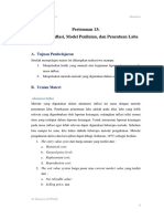 Pertemuan 13 - Akutansi Inflasi, Model Penilaian, Dan Penentuan Laba