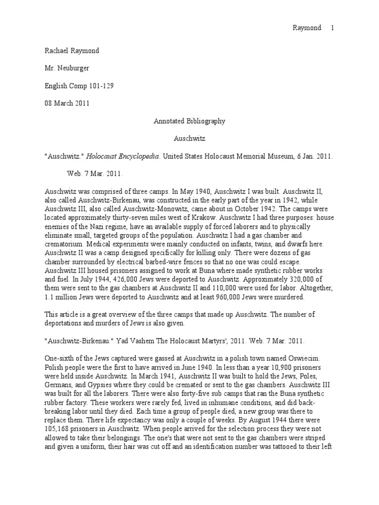 Annotated bibliography template picture