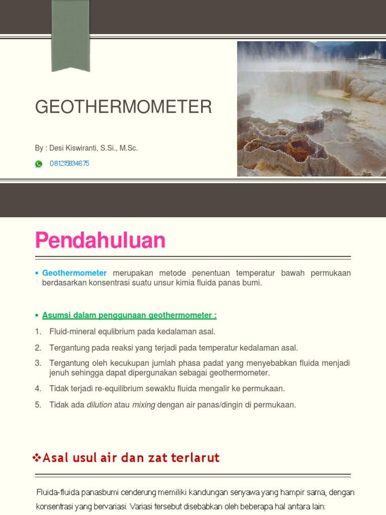 Metode Geothermometer untuk Temperatur Bawah Permukaan | PDF